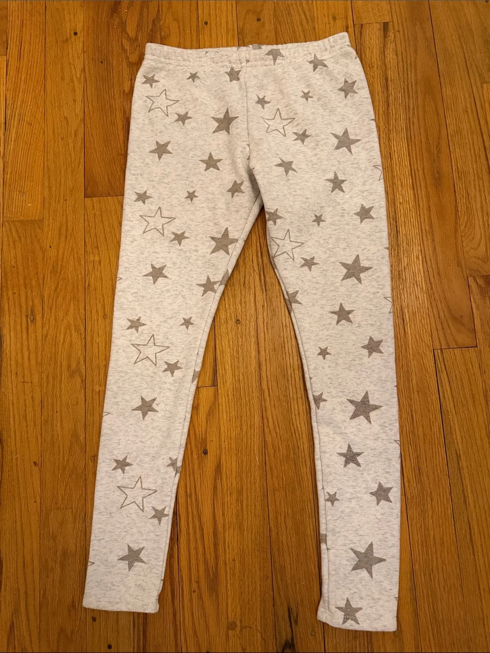 OshKosh B'gosh Cream fleece legging pants with Gold Star Print